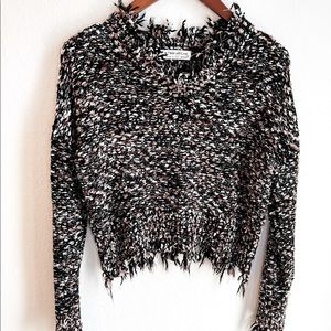 Forever 21 knitted black sweater with white and brown specks, US Women’s size M